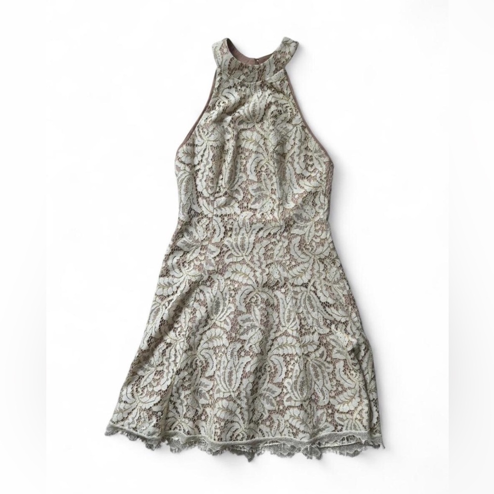 Dress The Population Lace high neck Dress
